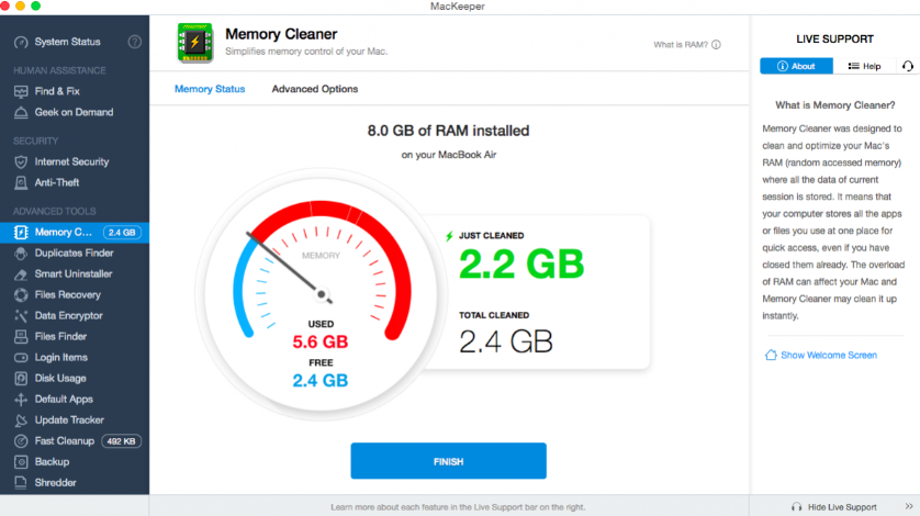 smart memory cleaner mac